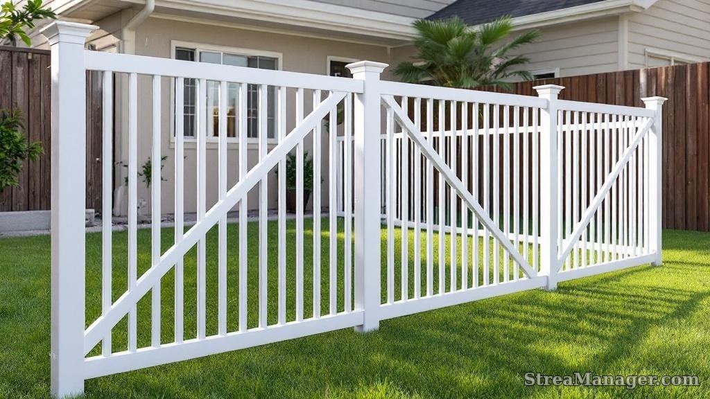Aluminum Fence Diagonal Pickets Pet Area White - aluminum fence