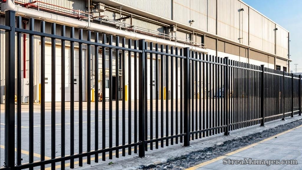 Aluminum Fence Spacing Industrial Black - aluminum fence