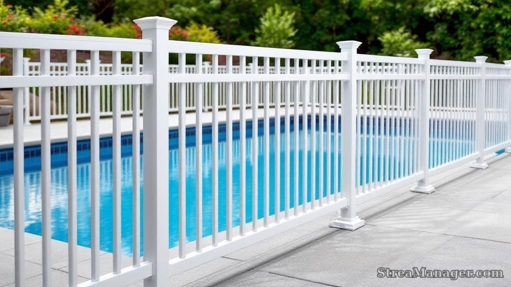 Aluminum Fence Spacing Pool Area White - aluminum fence