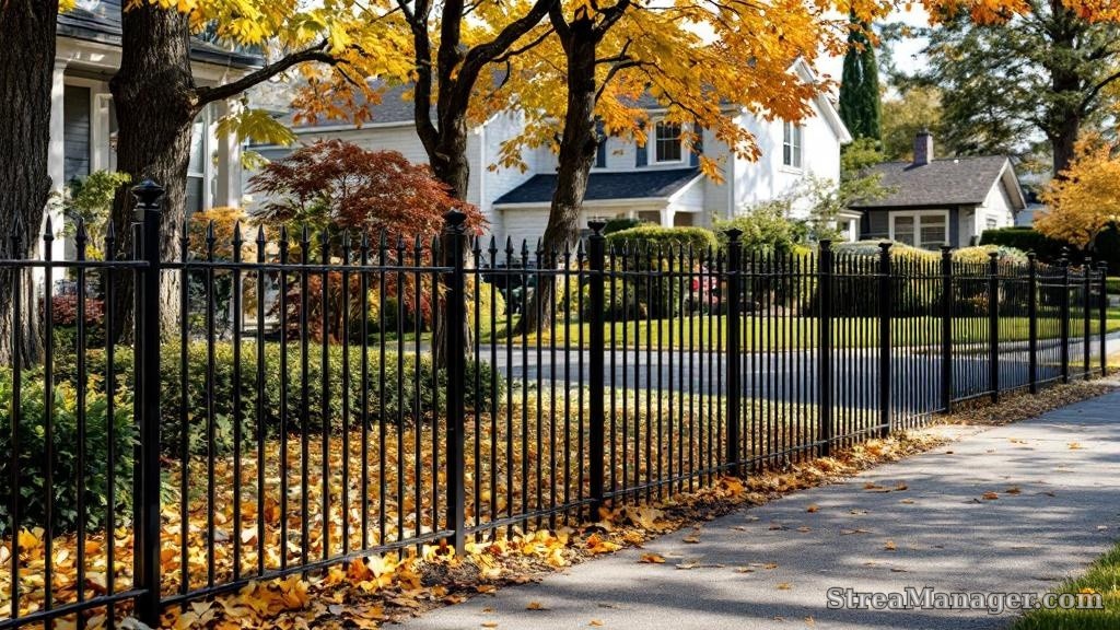 Aluminum Fence Cul-de-sac - professional fence installation