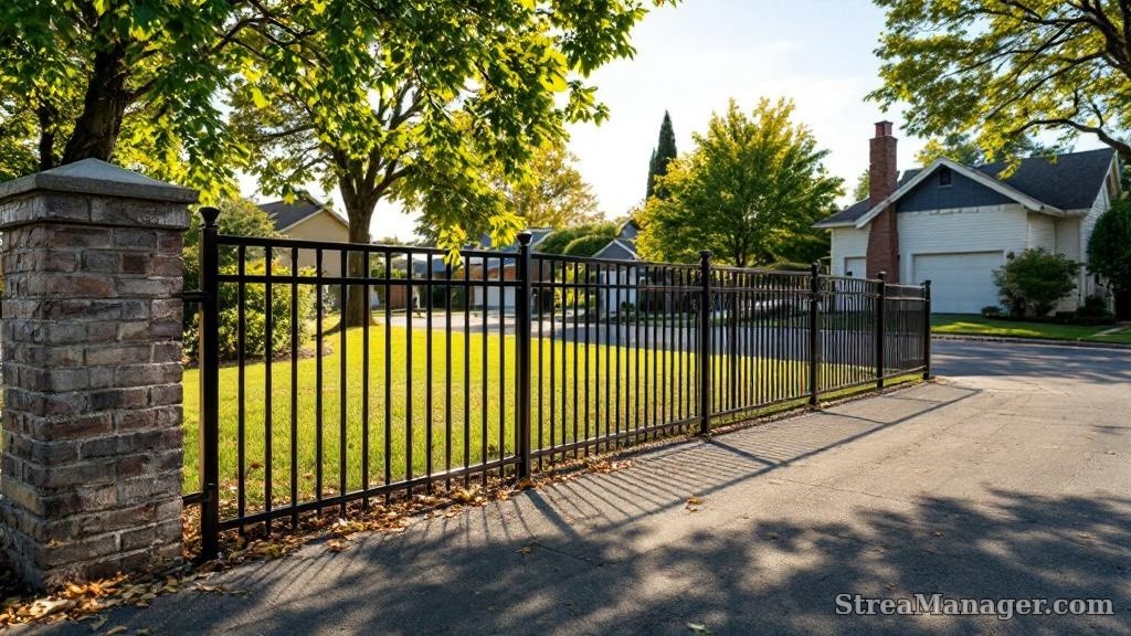 Aluminum Fence Cul-de-sac - professional fence installation