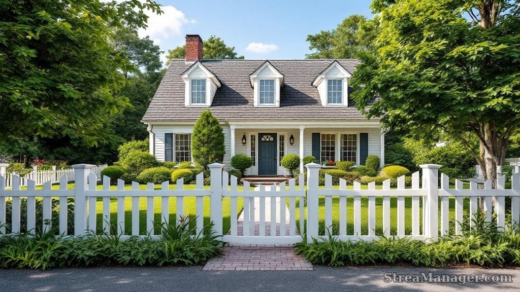 Fence Cape Cod Home - professional fence installation