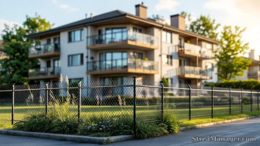 Apartment Building Fence - professional fence installation