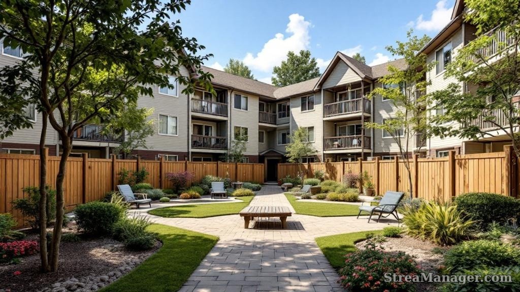 Apartment Courtyard Fence - professional fence installation