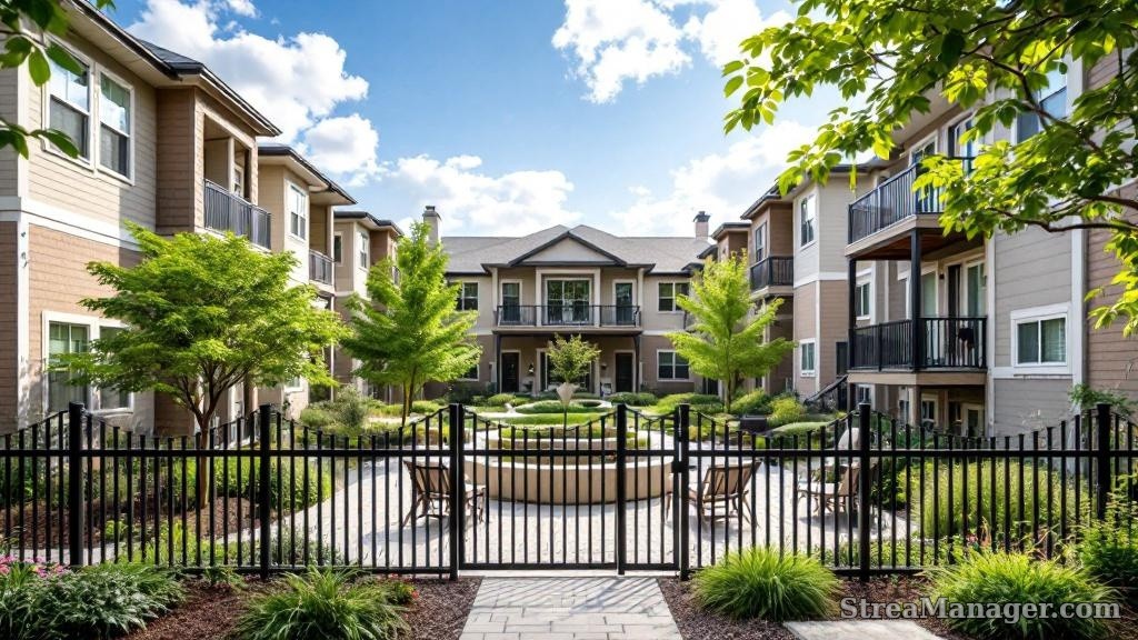 Apartment Courtyard Fence - professional fence installation
