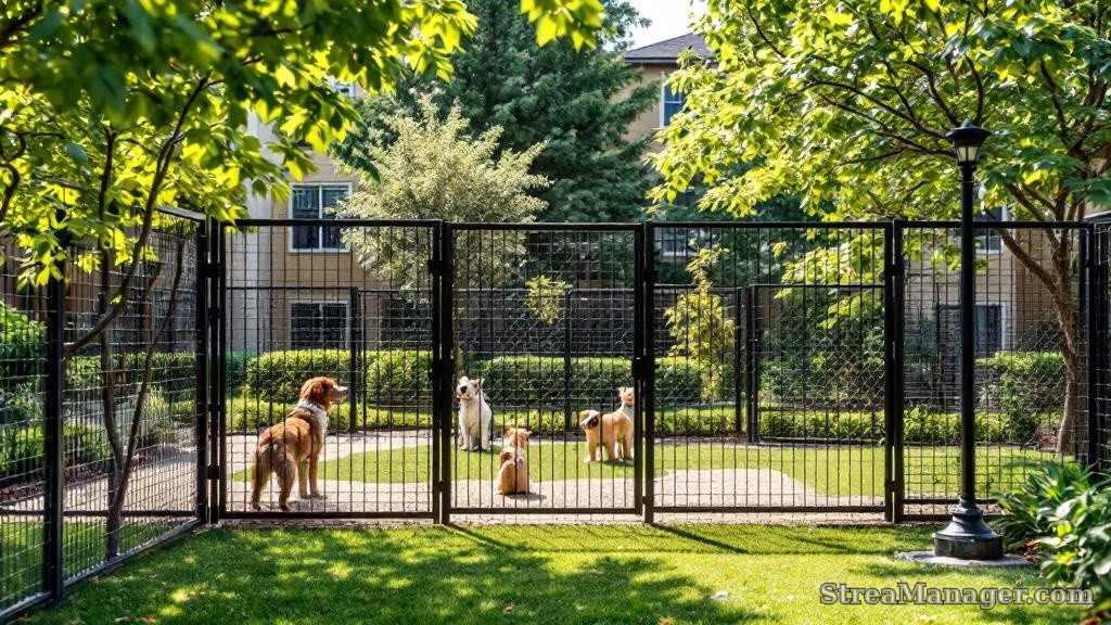 Apartment Dog Park Fence - professional fence installation