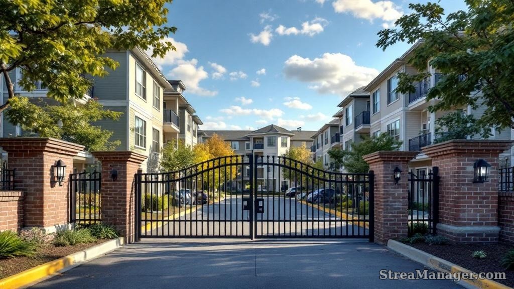 Apartment Complex Gate - professional fence installation