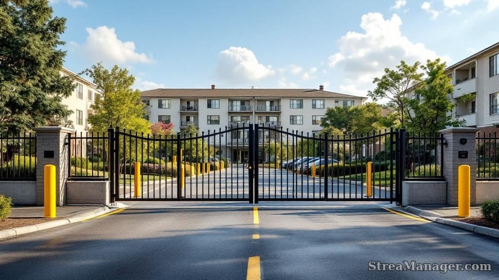 Apartment Parking Gate - professional fence installation