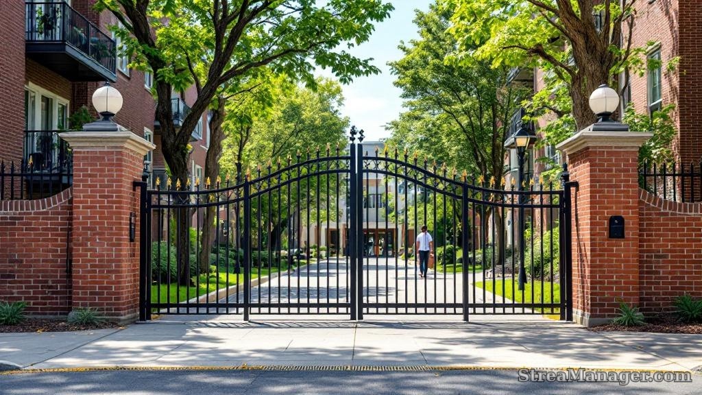 Student Housing Gate - professional fence installation