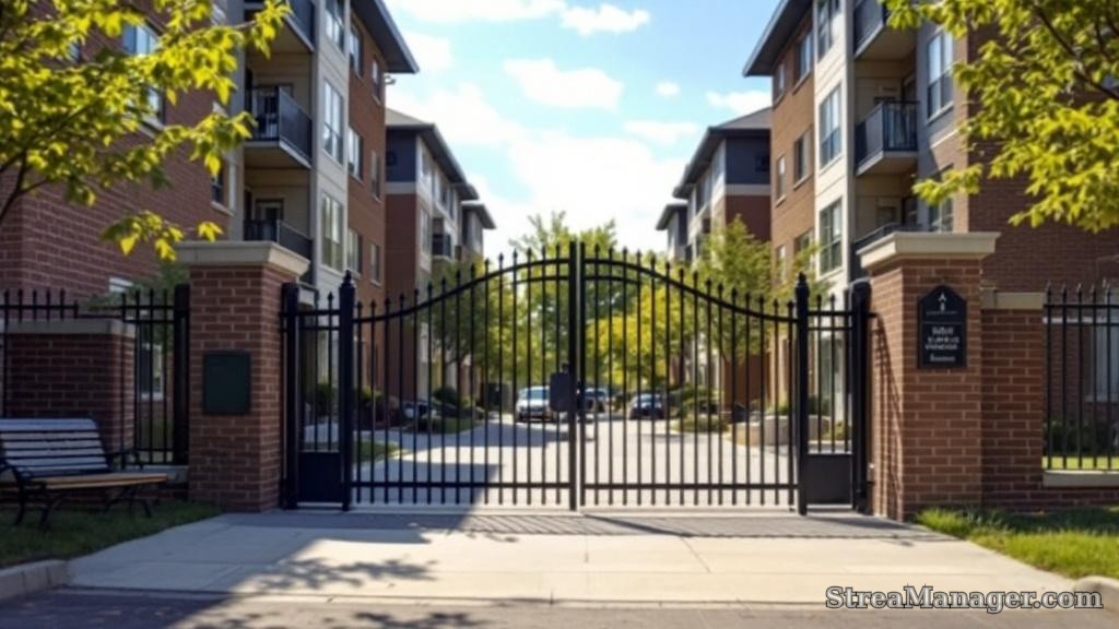 Student Housing Gate - professional fence installation
