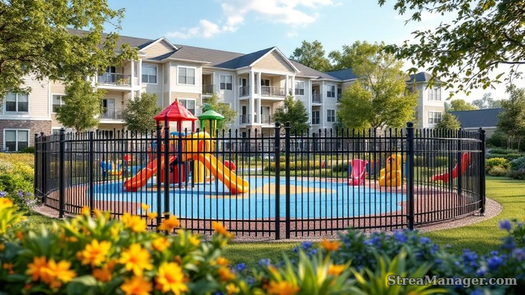 Community Playground Fence - professional fence installation