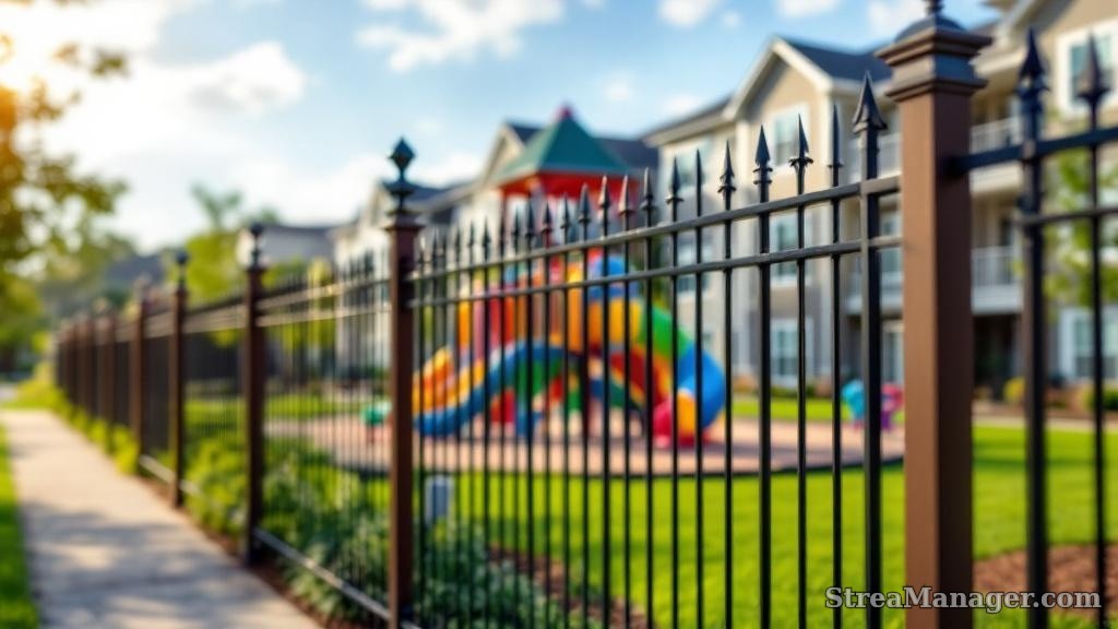 Community Playground Fence - professional fence installation