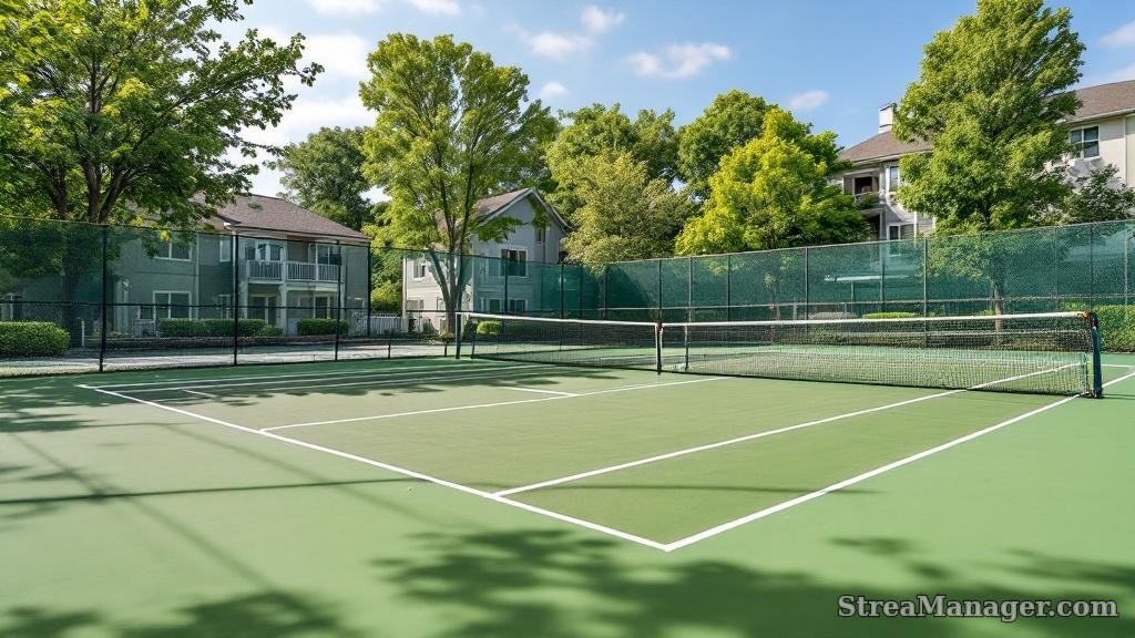 Community Tennis Court Fence - professional fence installation