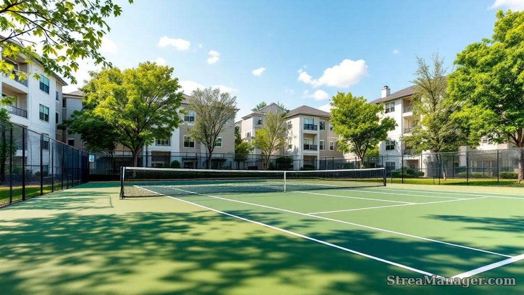 Community Tennis Court Fence - professional fence installation