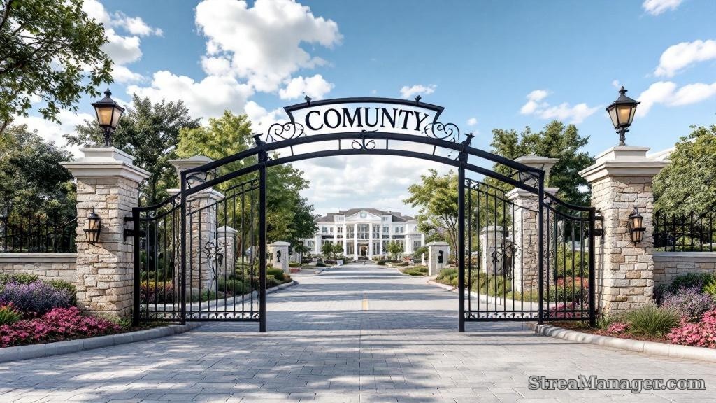 Decorative Community Entry - professional fence installation