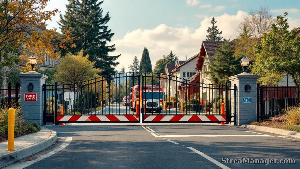 Emergency Vehicle Gate - professional fence installation