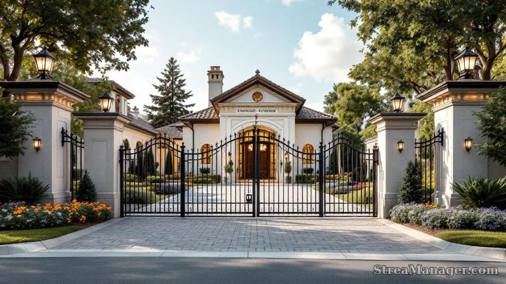 Gated Community Entrance - professional fence installation