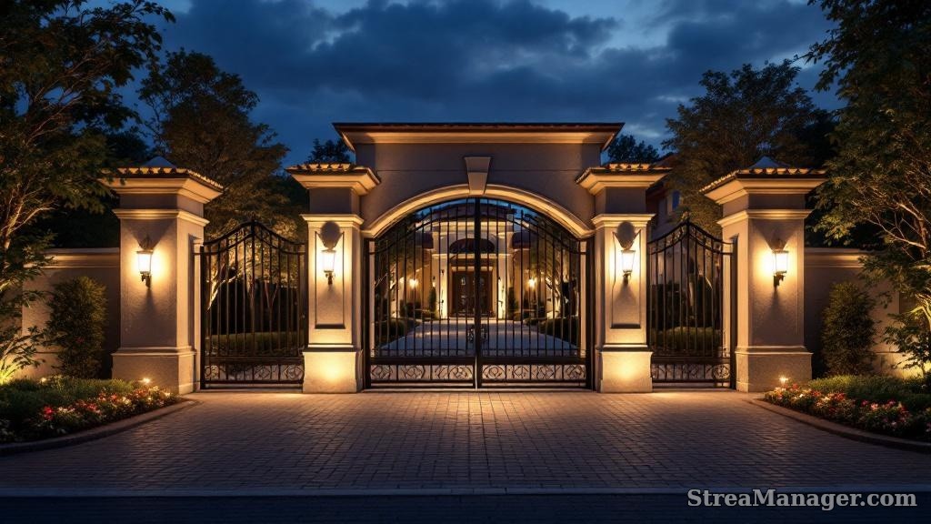 Gated Community Night - professional fence installation