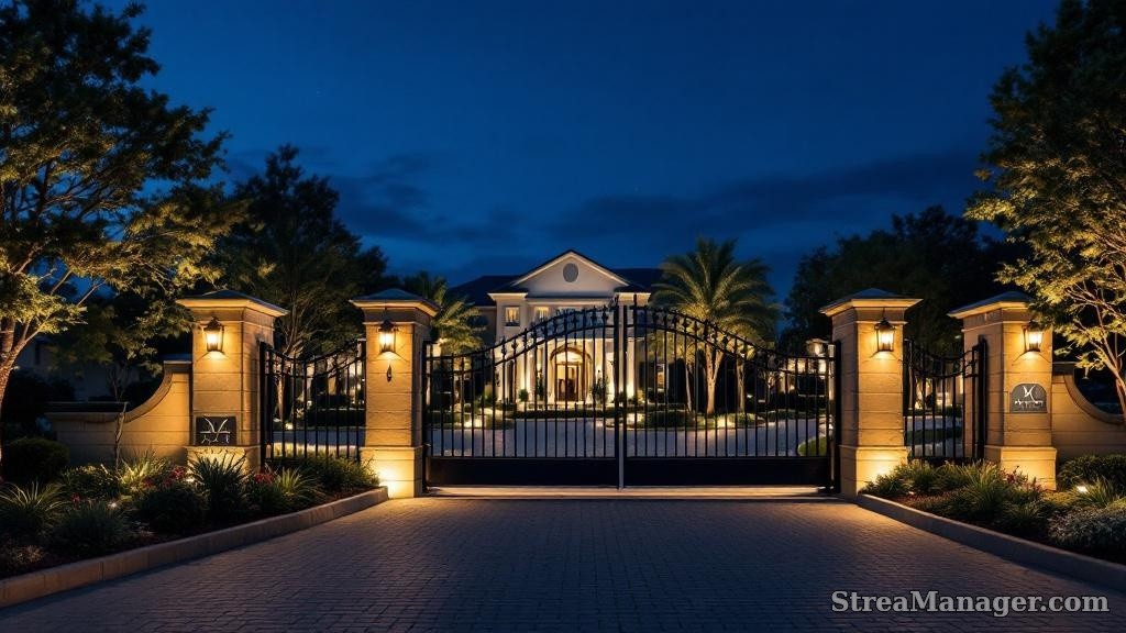 Gated Community Night - professional fence installation