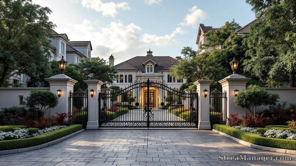 Luxury Community Gate - professional fence installation