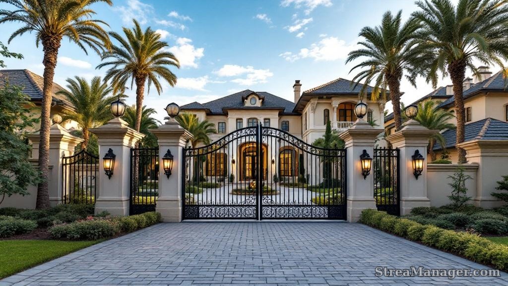 Luxury Community Gate - professional fence installation