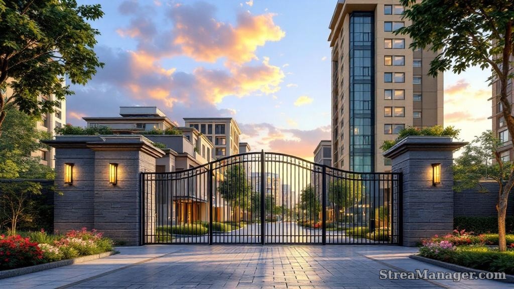Mixed Use Development Gate - professional fence installation