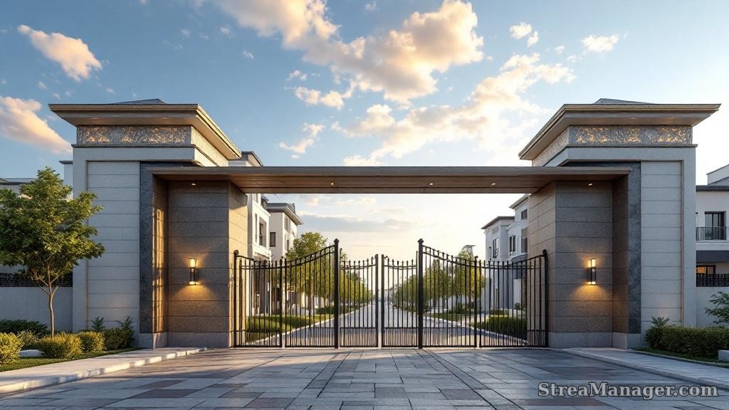 Mixed Use Development Gate - professional fence installation