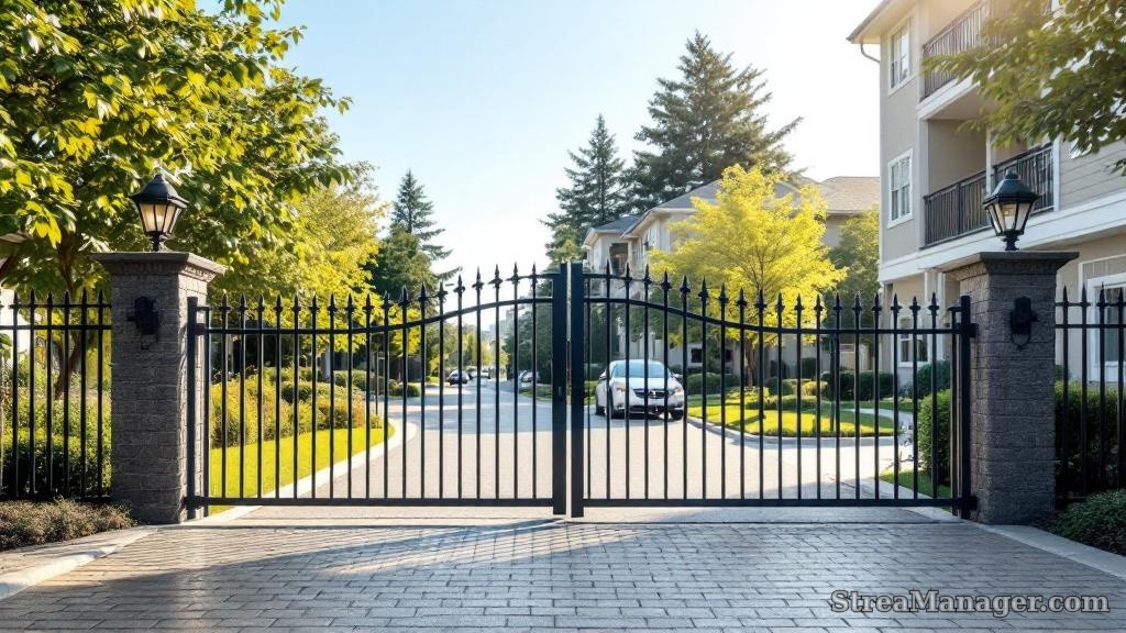 Pedestrian Gate Community - professional fence installation