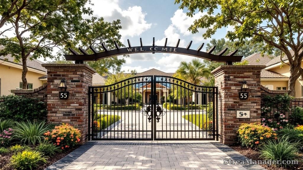 Retirement Community Gate - professional fence installation