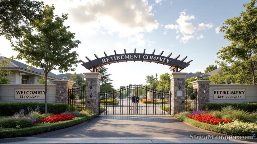 Retirement Community Gate - professional fence installation
