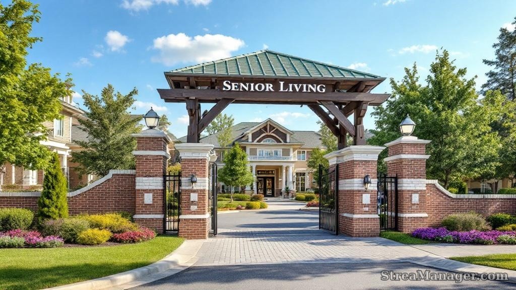 Senior Living Community Gate - professional fence installation