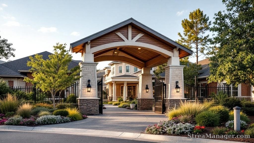 Senior Living Community Gate - professional fence installation