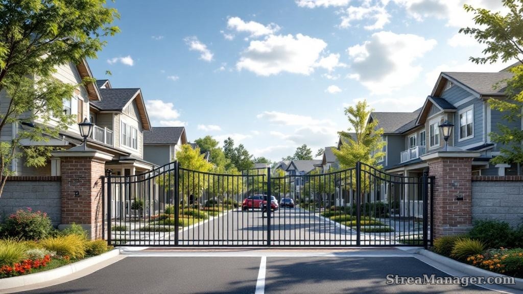 Townhome Community Gate - professional fence installation