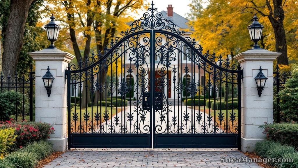 Ornamental Driveway Gate - professional fence installation