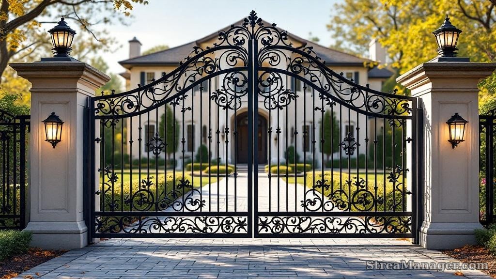 Ornamental Driveway Gate - professional fence installation