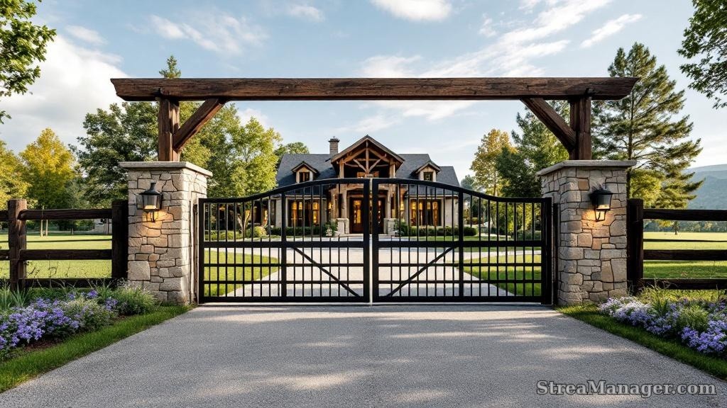 Ranch Driveway Gate - professional fence installation