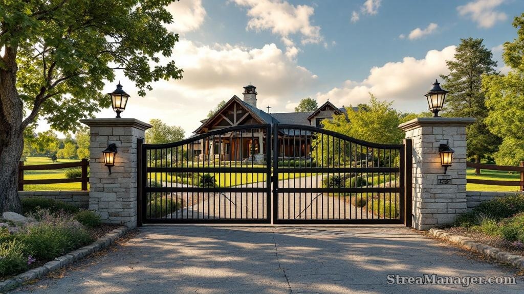 Ranch Driveway Gate - professional fence installation