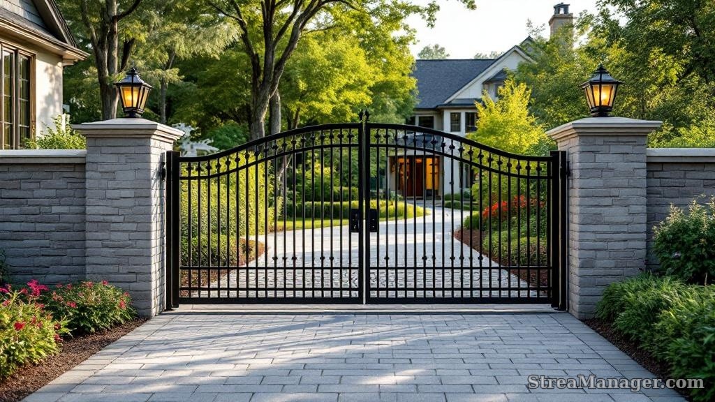 Single Swing Driveway Gate - professional fence installation