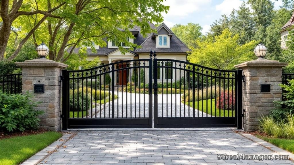 Single Swing Driveway Gate - professional fence installation