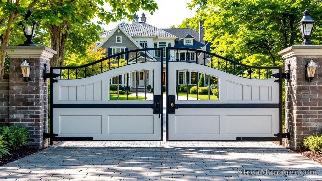Swing Driveway Gate Double - professional fence installation