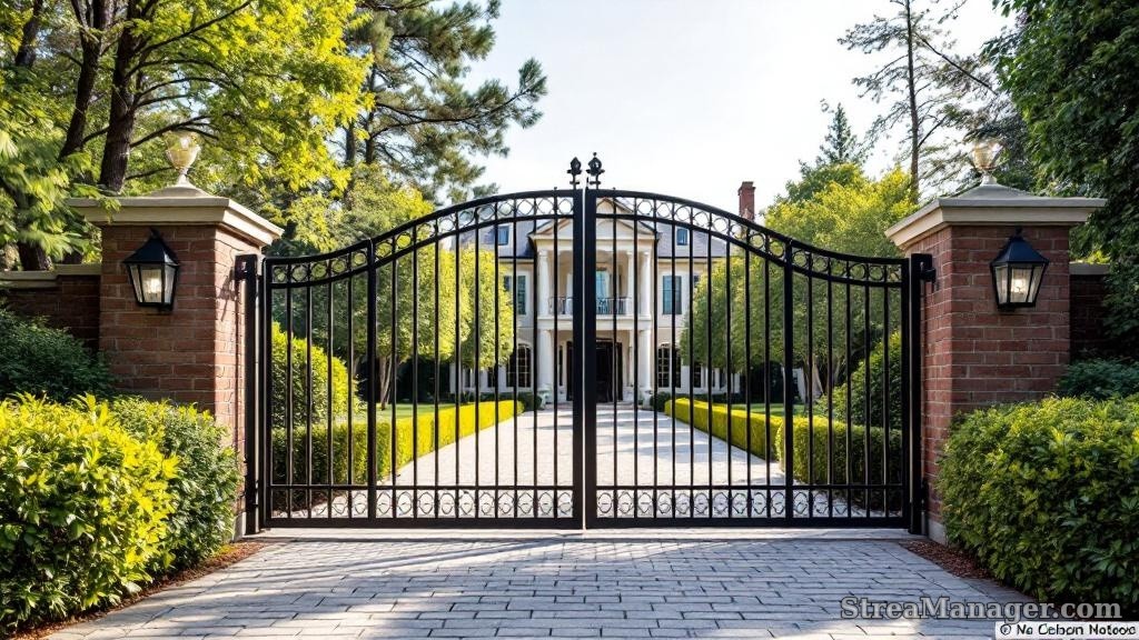 Swing Driveway Gate Double - professional fence installation