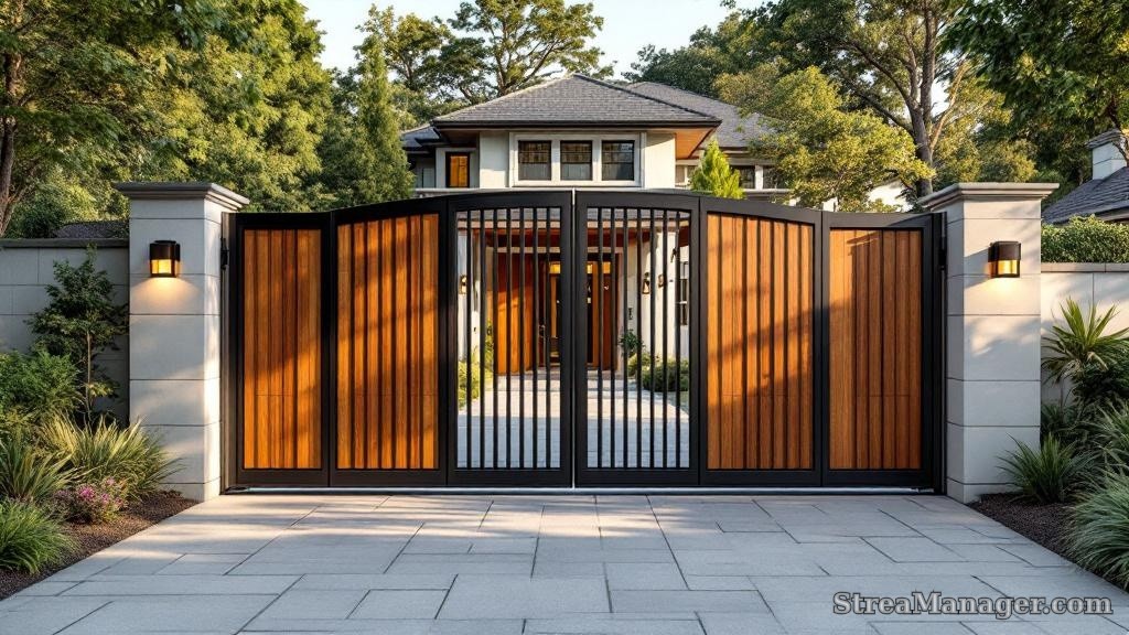 Vertical Pivot Driveway Gate - professional fence installation