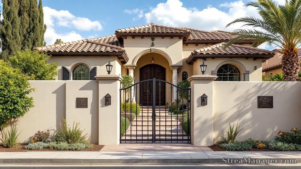 Fence Mediterranean Home - professional fence installation