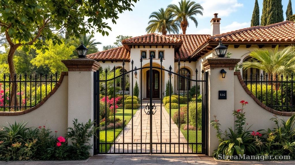 Fence Spanish Style Home - professional fence installation