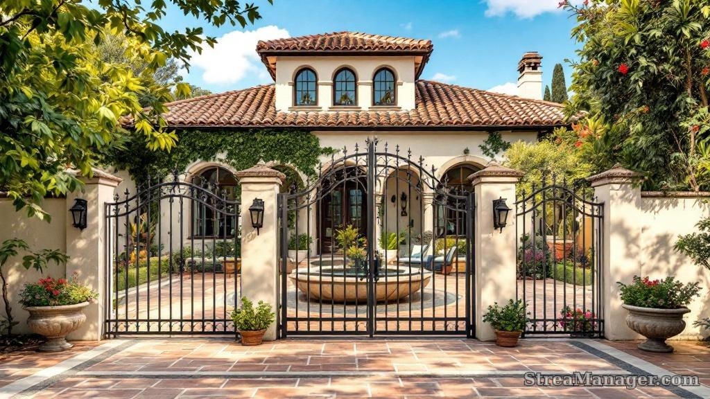 Fence Spanish Style Home - professional fence installation