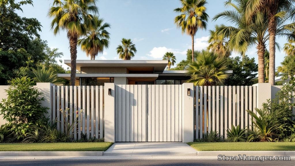 Fence Mid Century Modern - professional fence installation