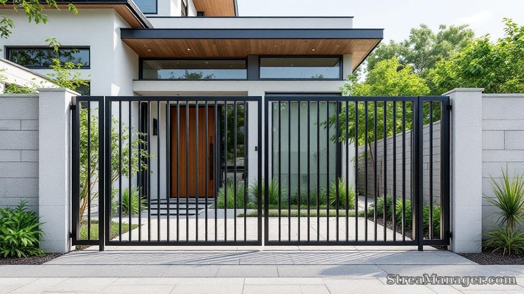 Industrial Metal Fence Residential - professional fence installation