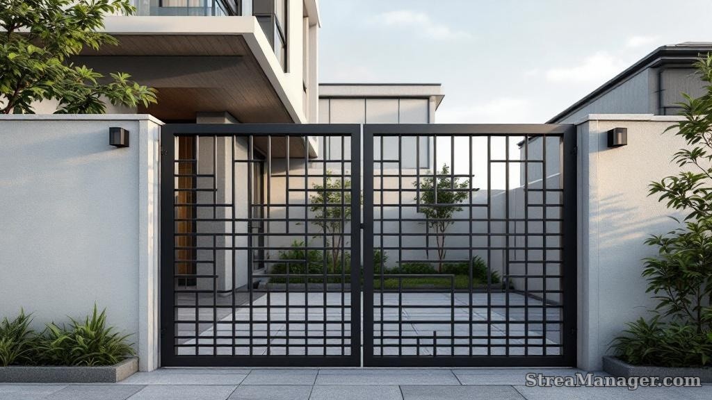 Industrial Metal Fence Residential - professional fence installation