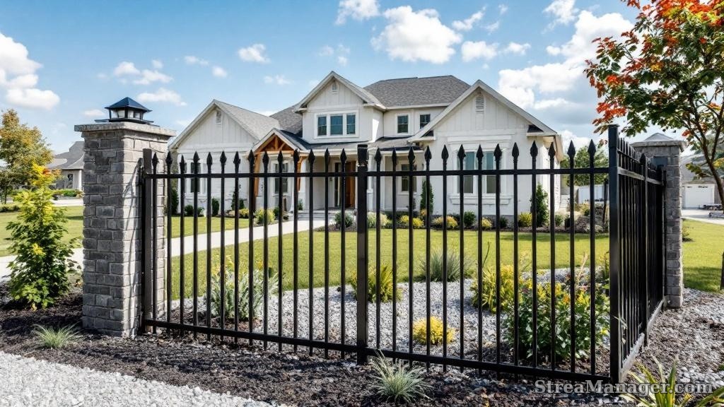 Metal Fence New Construction - professional fence installation