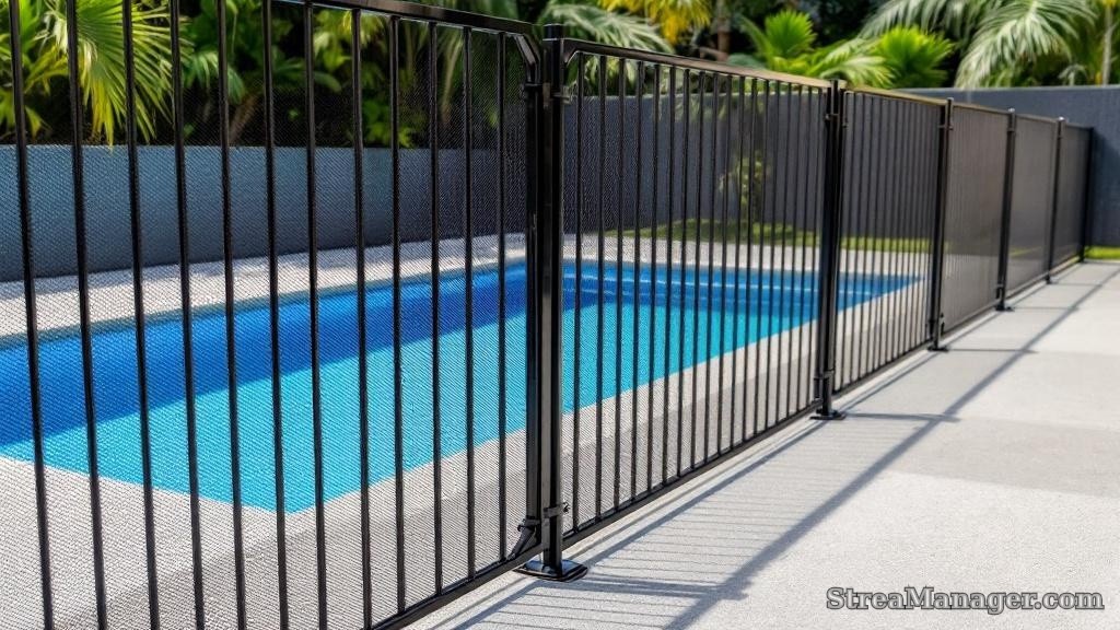 Metal Pool Safety Fence - professional fence installation